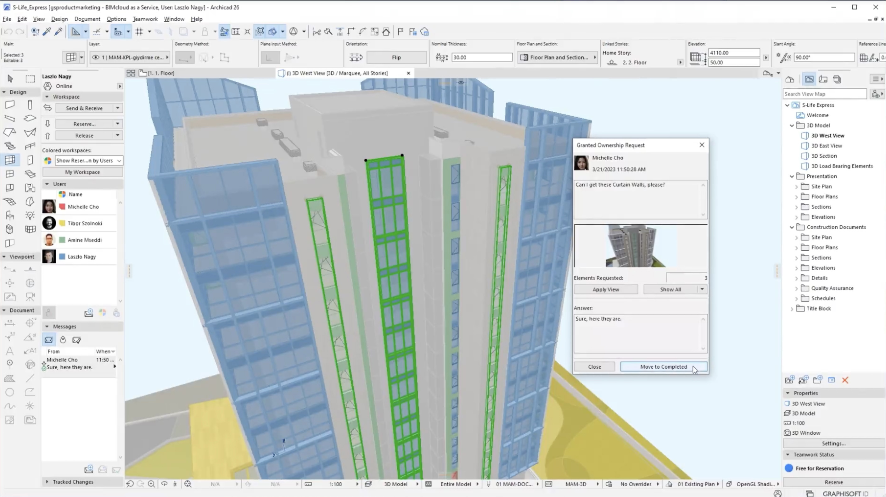 screenshot of ARCHICAD Collaborate
